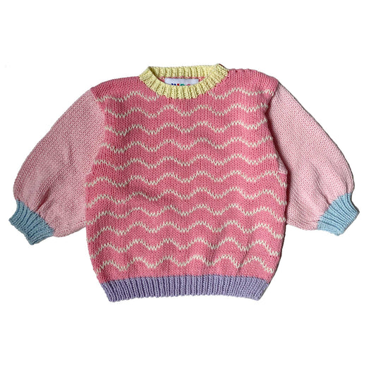 Pink Waves Sweater