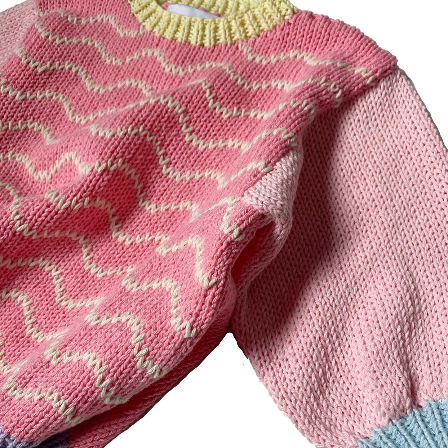 Pink Waves Sweater