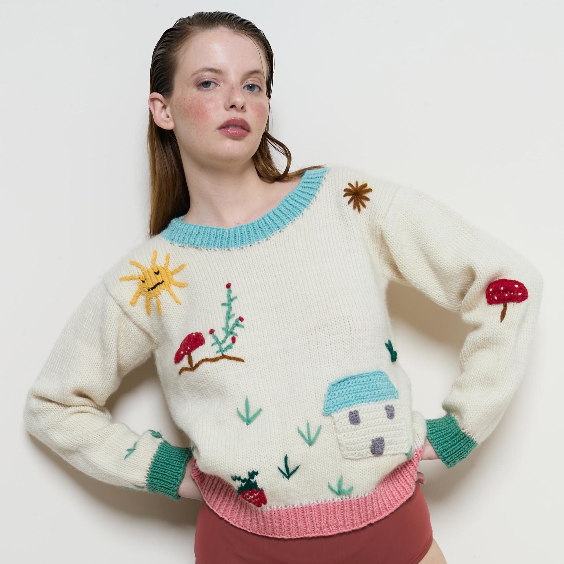 Amanita Adult Sweater - Pink - nidokidswear.com