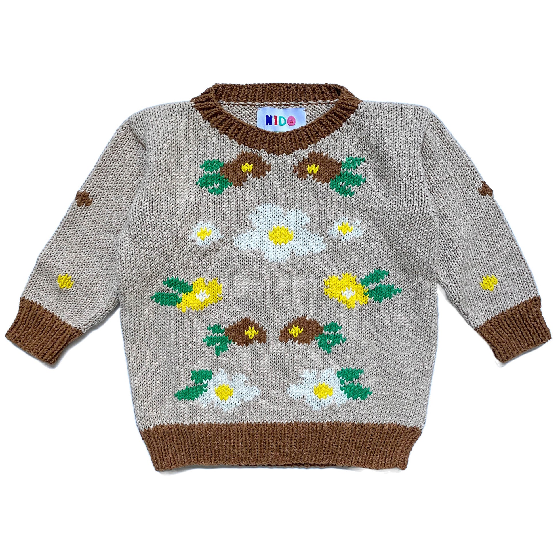 bloom sweater hand knitted for kids 