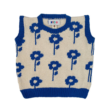 Blue Floral Vest - nidokidswear.com