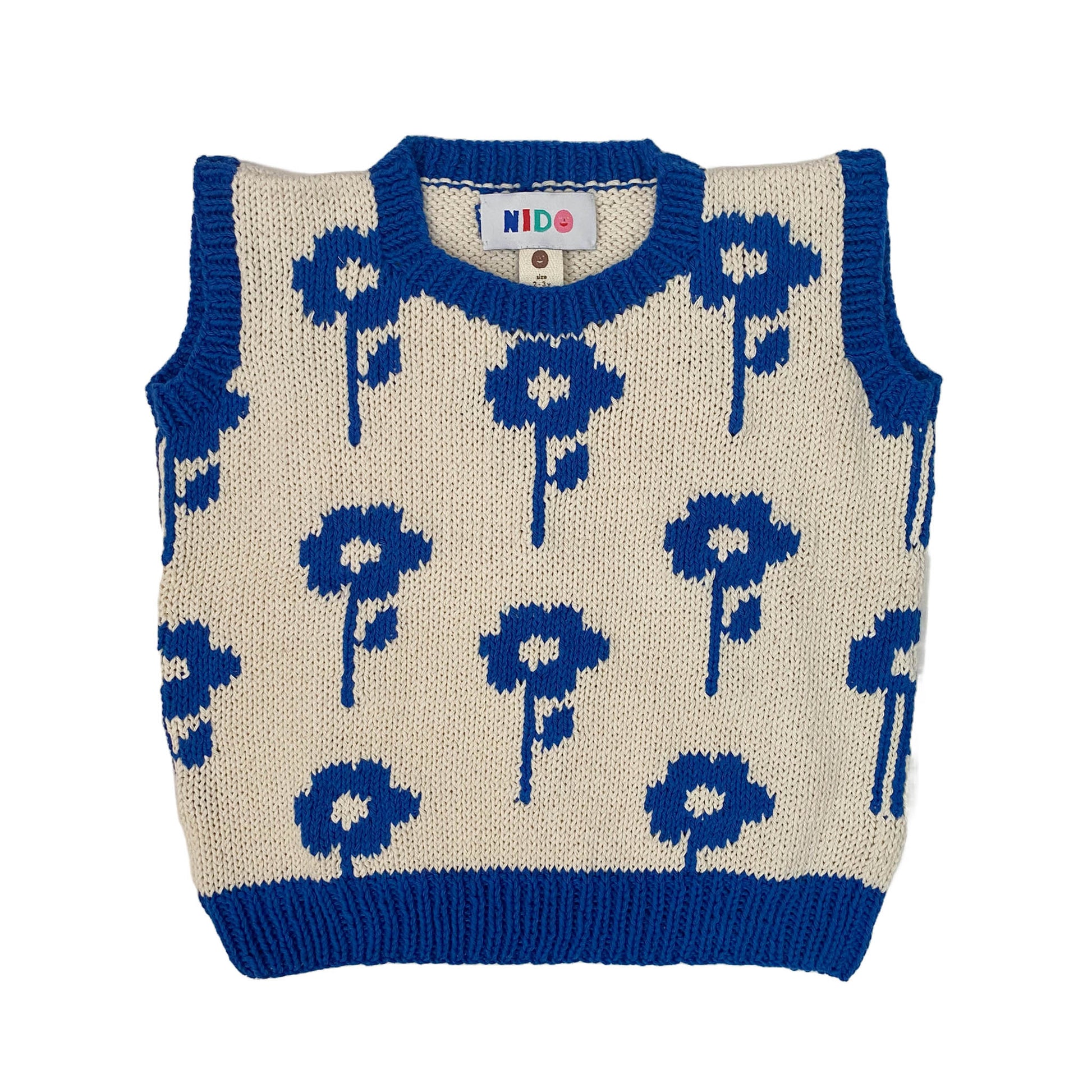baby blue floral vest