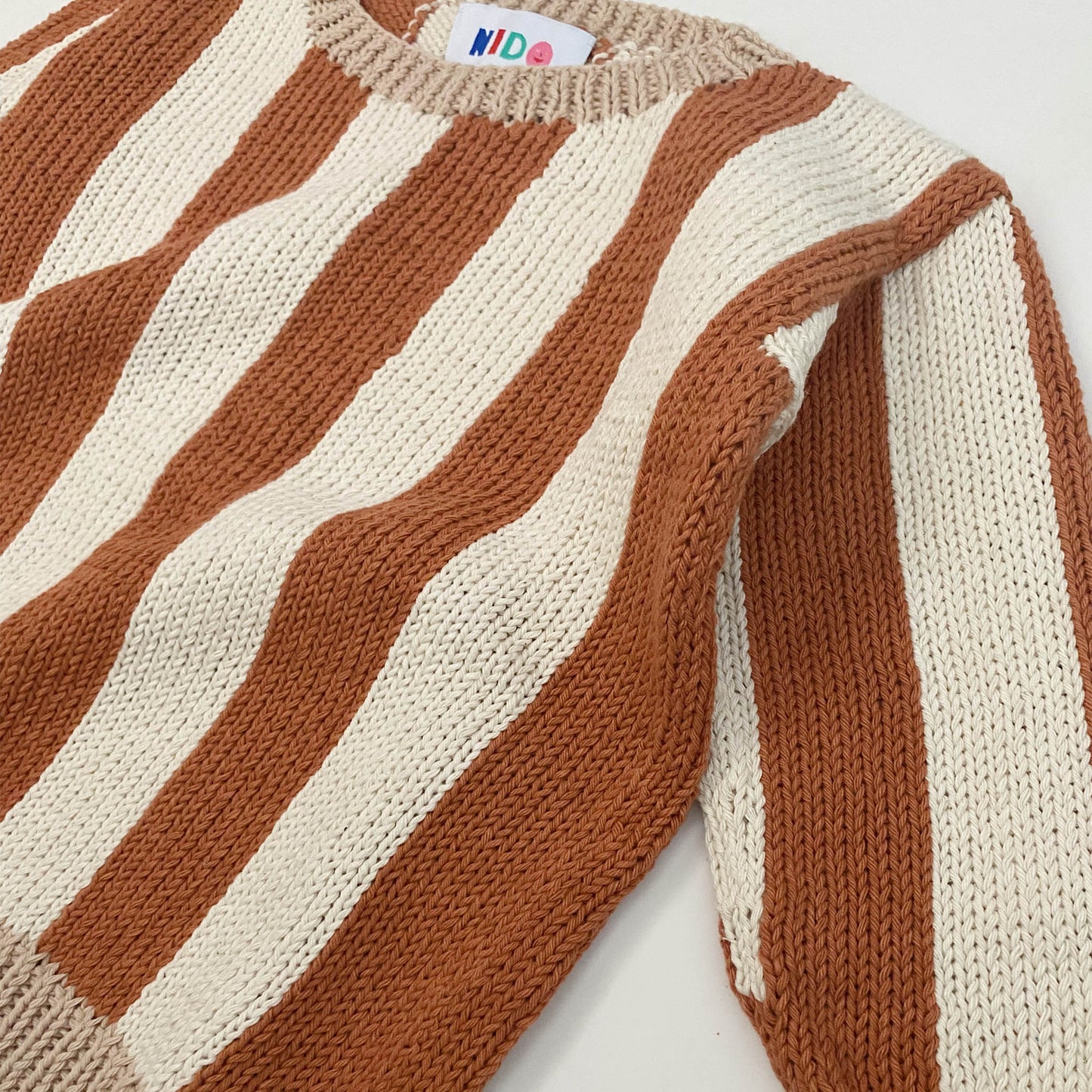 Caramel Stripe sweater - nidokidswear.com