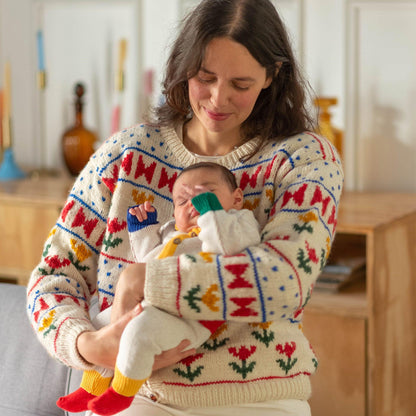 tulip woman cardigan in merino wool