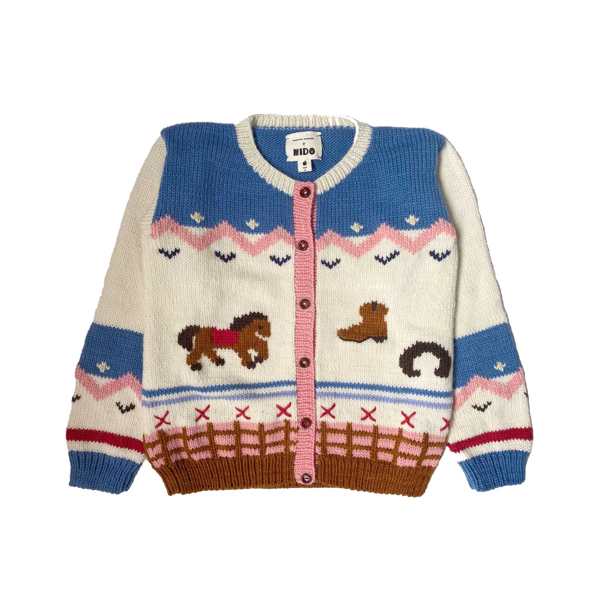 Cowboy Kids Cardigan - Pink - nidokidswear.com