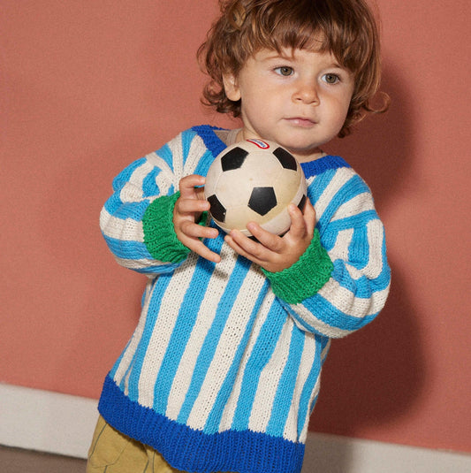 Light Blue Stripe sweater - nidokidswear.com