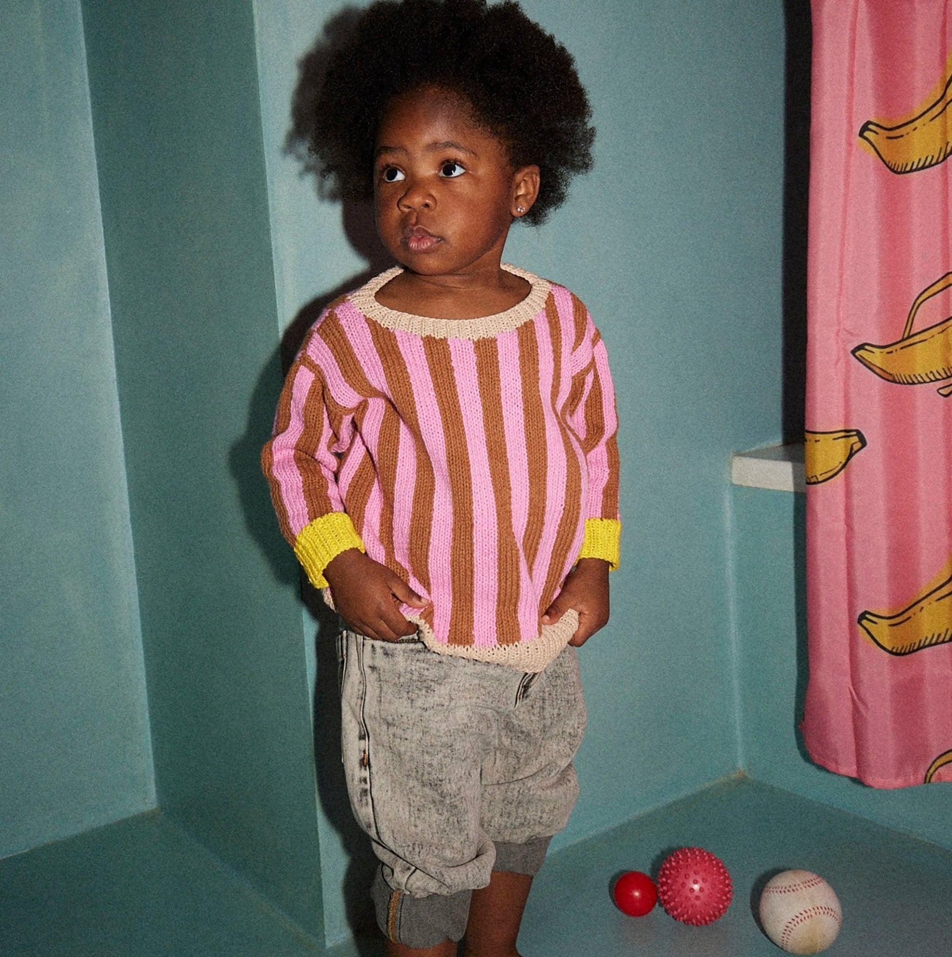 Pink Stripe sweater - nidokidswear.com