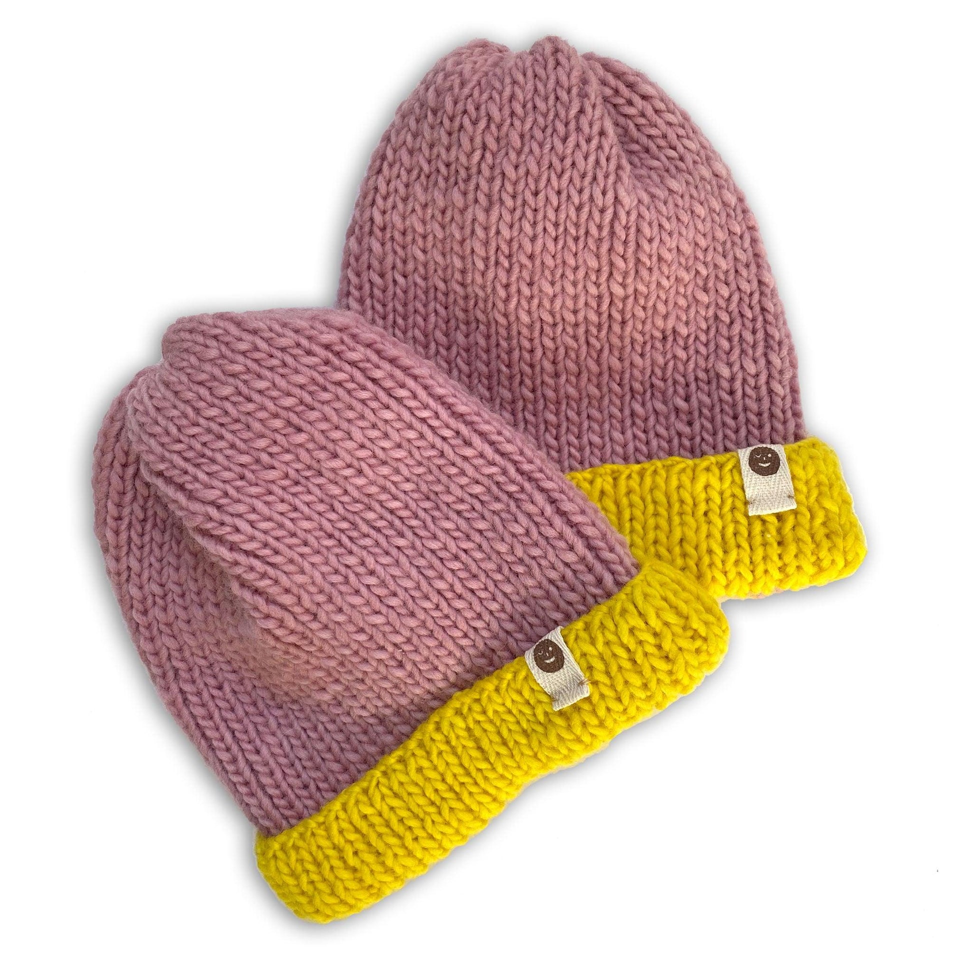 Pink & Yellow Beanie Hat - nidokidswear.com