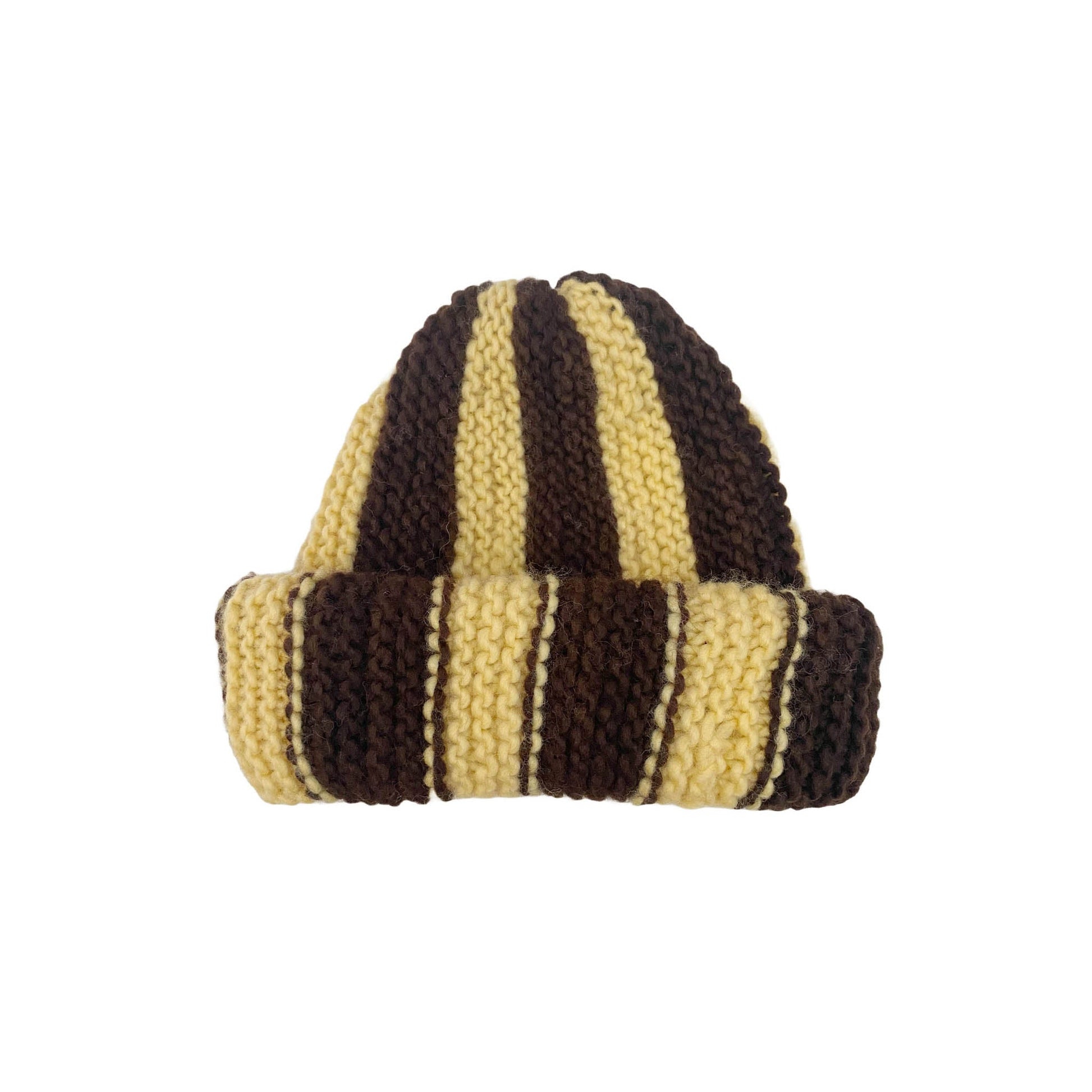 Stripe Beanie Hat I brown - nidokidswear.com