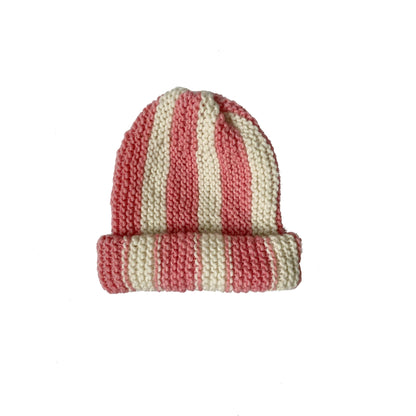 Stripe Beanie Hat I pink - nidokidswear.com